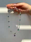Topaz White Bead Stone Necklace