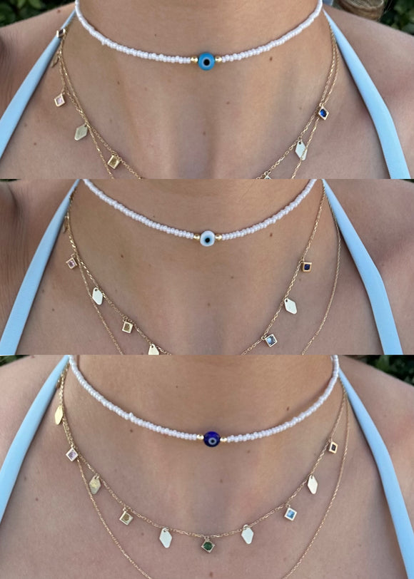 Evil Eye Beaded Necklace